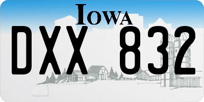 IA license plate DXX832