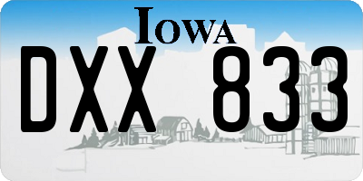 IA license plate DXX833