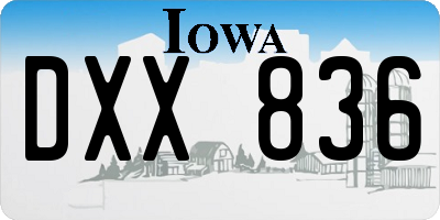 IA license plate DXX836