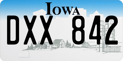 IA license plate DXX842