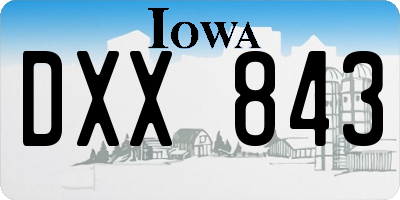 IA license plate DXX843