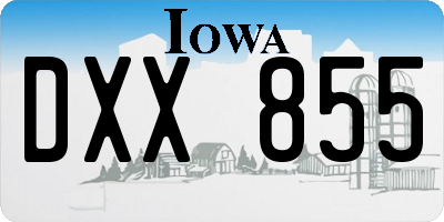 IA license plate DXX855