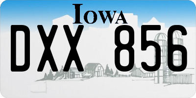 IA license plate DXX856