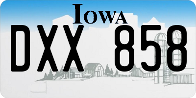 IA license plate DXX858