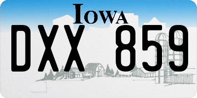 IA license plate DXX859