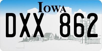 IA license plate DXX862