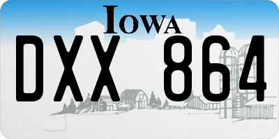 IA license plate DXX864