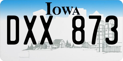 IA license plate DXX873