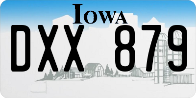 IA license plate DXX879