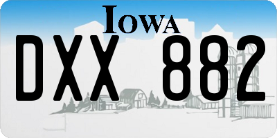 IA license plate DXX882