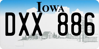 IA license plate DXX886