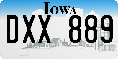 IA license plate DXX889