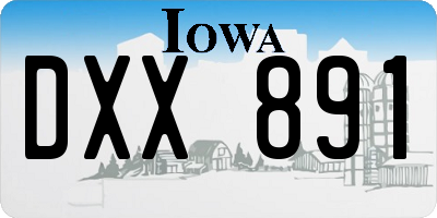 IA license plate DXX891