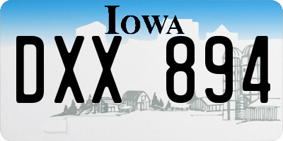 IA license plate DXX894