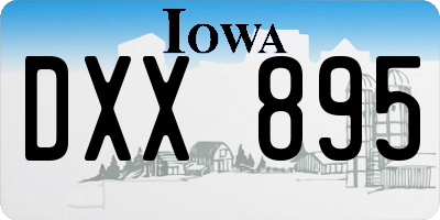 IA license plate DXX895