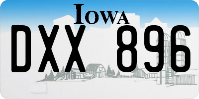 IA license plate DXX896