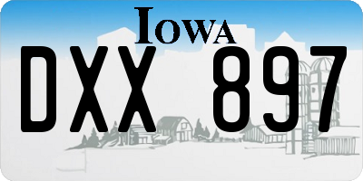 IA license plate DXX897