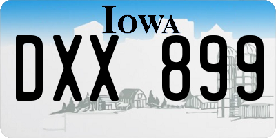 IA license plate DXX899