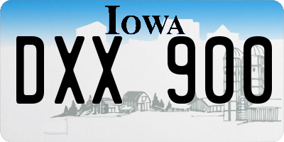 IA license plate DXX900