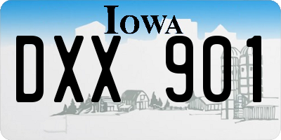 IA license plate DXX901