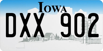 IA license plate DXX902