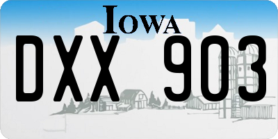 IA license plate DXX903