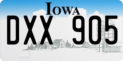 IA license plate DXX905