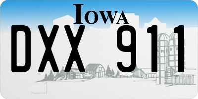 IA license plate DXX911