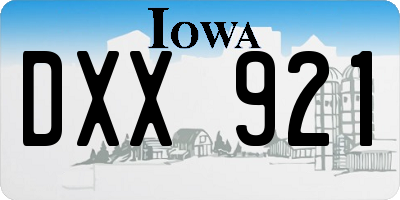 IA license plate DXX921