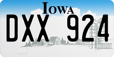 IA license plate DXX924