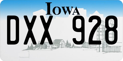 IA license plate DXX928