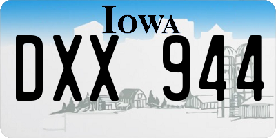 IA license plate DXX944