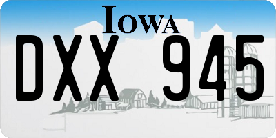 IA license plate DXX945