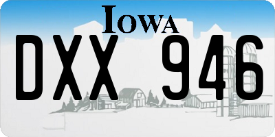 IA license plate DXX946