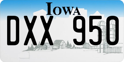 IA license plate DXX950