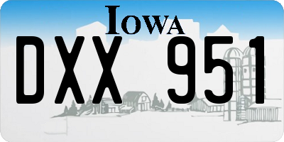 IA license plate DXX951