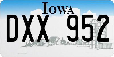 IA license plate DXX952