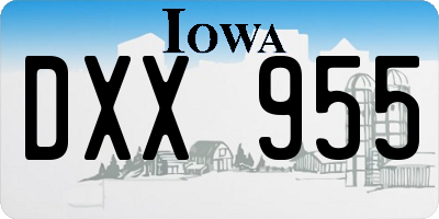 IA license plate DXX955