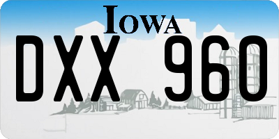 IA license plate DXX960