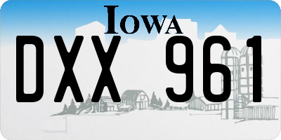 IA license plate DXX961