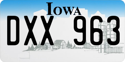 IA license plate DXX963