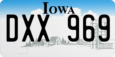 IA license plate DXX969