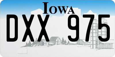 IA license plate DXX975