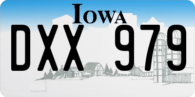 IA license plate DXX979