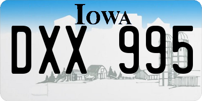 IA license plate DXX995