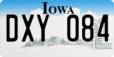 IA license plate DXY084