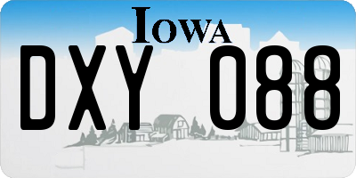 IA license plate DXY088