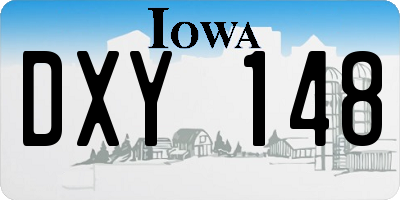 IA license plate DXY148