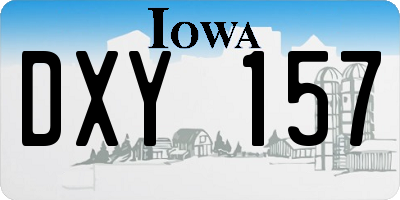 IA license plate DXY157