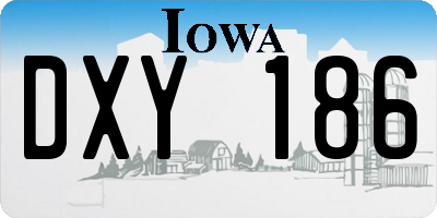 IA license plate DXY186